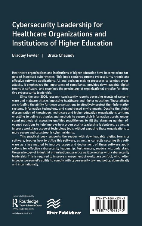 Produktbild: Cybersecurity Leadership for Healthcare Organizations and Institutions of Higher Education