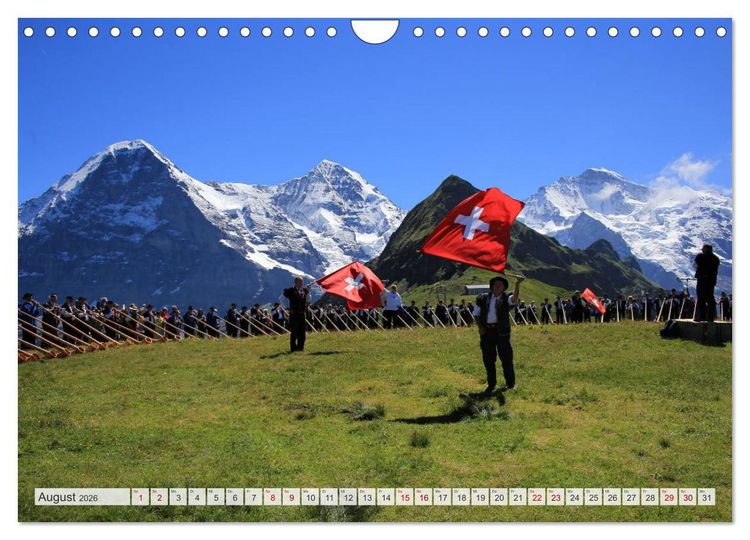 Produktbild: Bergblicke der Schweiz (Wandkalender 2026 DIN A4 quer), CALVENDO Monatskalender
