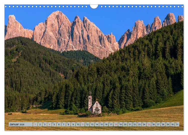 Produktbild: Dolomiten, Alpenparadies im Norden Italiens (Wandkalender 2026 DIN A3 quer), CALVENDO Monatskalender