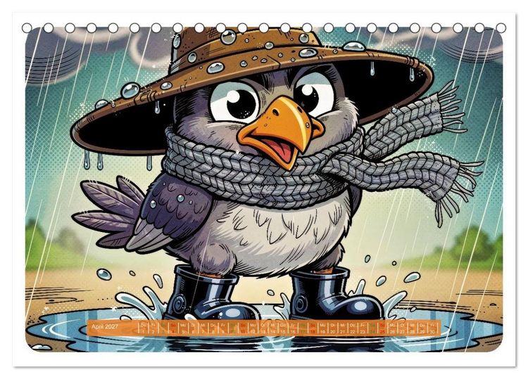 Produktbild: Lustige Sturmv&ouml;gel - Comic (Tischkalender 2027 DIN A5 quer), CALVENDO Monatskalender