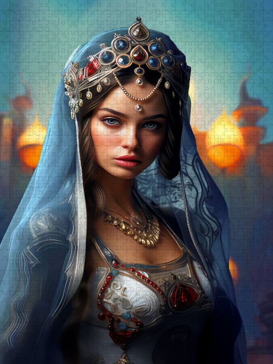 Produktbild: CALVENDO Puzzle Arabische Prinzessin | 1000 Teile Lege-Gr&ouml;&szlig;e 64x48cm Foto-Puzzle f&uuml;r gl&uuml;ckliche Stunden