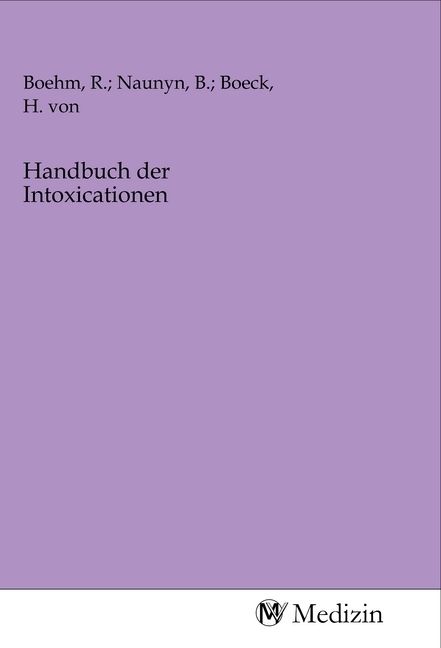 Produktbild: Handbuch der Intoxicationen