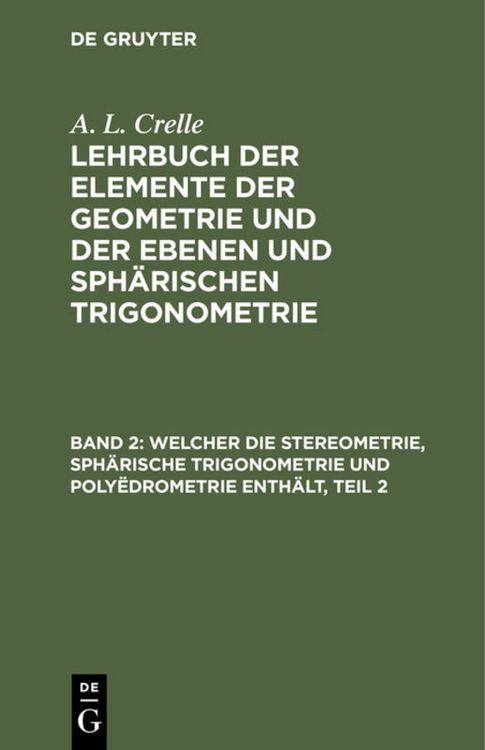 Produktbild: Welcher die Stereometrie, sph&auml;rische Trigonometrie und Poly&euml;drometrie enth&auml;lt, Teil 2
