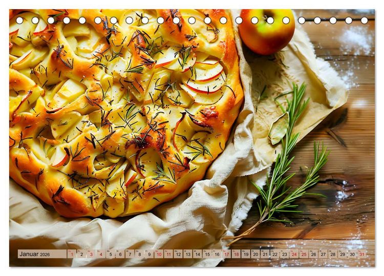 Produktbild: Apfelkuchen satt - K&ouml;stliche Kunstwerke aus dem KI-Backofen (Tischkalender 2026 DIN A5 quer), CALVENDO Monatskalender