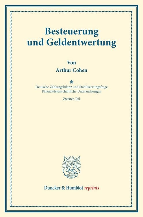 Produktbild: Besteuerung und Geldentwertung.