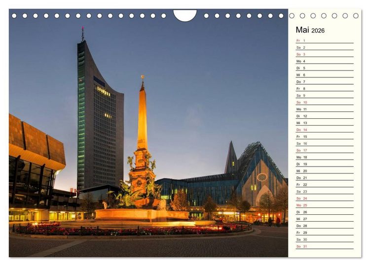 Produktbild: Reise durch Leipzig (Wandkalender 2026 DIN A4 quer), CALVENDO Monatskalender
