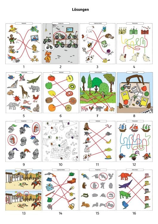 Produktbild: Kindergartenblock ab 4 Jahre - Verbinden, vergleichen, Fehler finden