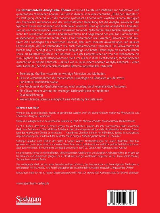 Produktbild: Instrumentelle Analytische Chemie