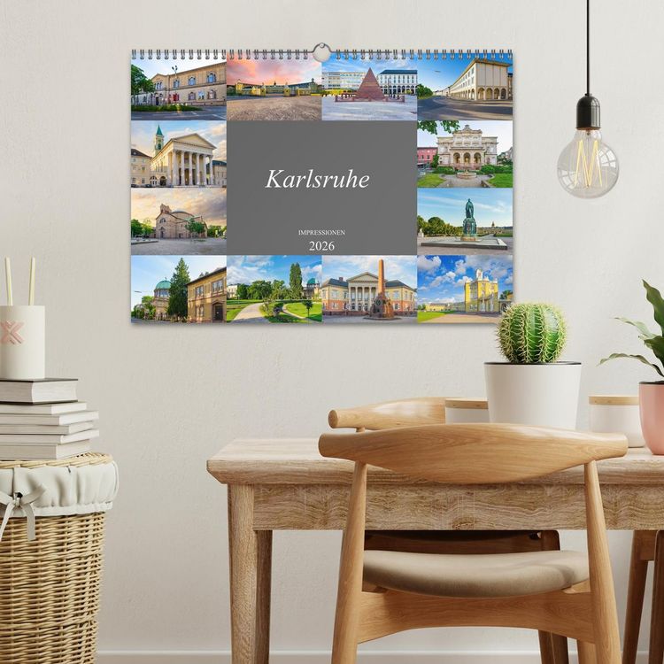 Produktbild: Karlsruhe Impressionen (Wandkalender 2026 DIN A3 quer), CALVENDO Monatskalender