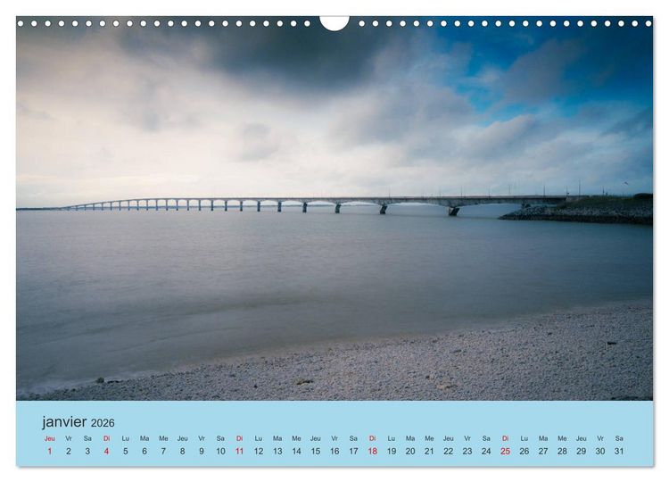 Produktbild: La Charente Maritime, des paysages entre terre et mer (Calendrier mural 2026 DIN A3 vertical), CALVENDO calendrier mensuel