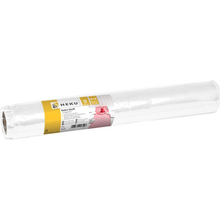 Produktbild: Deko Stoff Organza auf Rolle wei&szlig; 9mx37cm