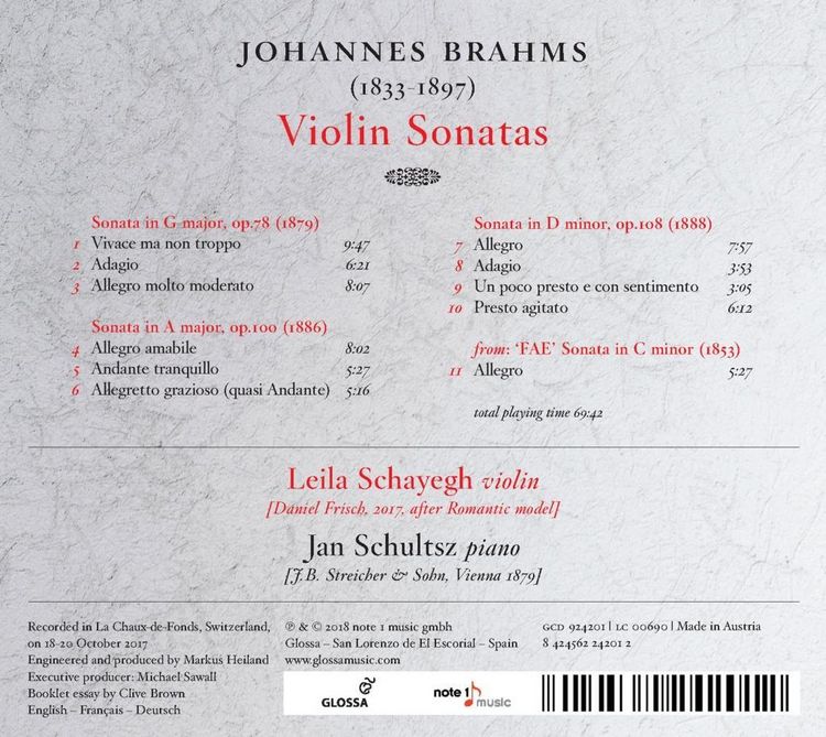 Produktbild: Brahms,violin sonatas
