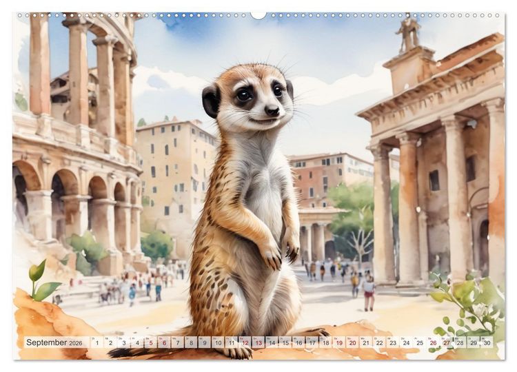 Produktbild: Erdm&auml;nnchen in Italien (Wandkalender 2026 DIN A2 quer), CALVENDO Monatskalender