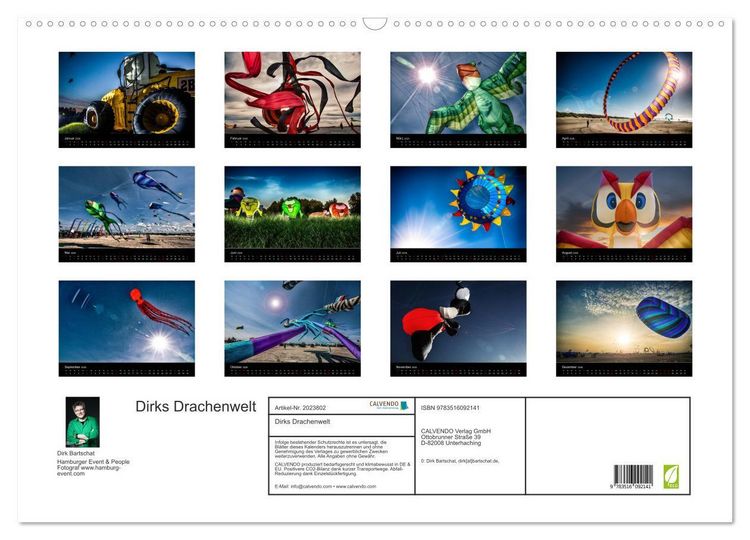 Produktbild: Dirks Drachenwelt (Wandkalender 2026 DIN A2 quer), CALVENDO Monatskalender