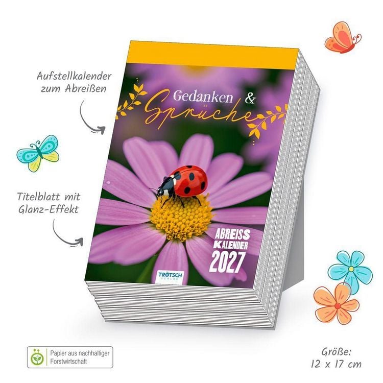 Produktbild: TR&Ouml;TSCH - Abrei&szlig;kalender Gedanken und Spr&uuml;che 2027