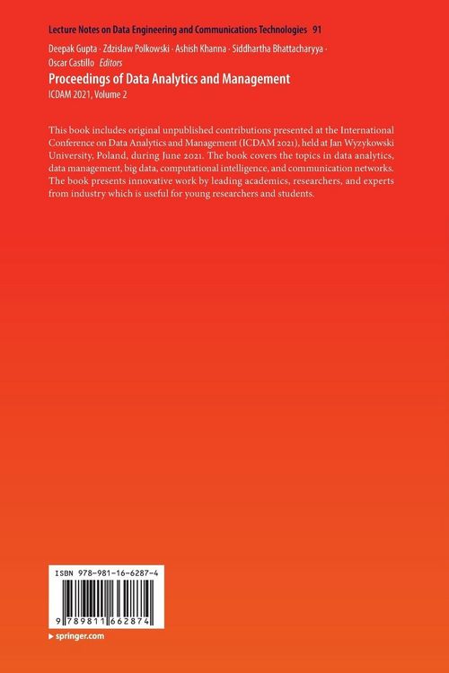 Produktbild: Proceedings of Data Analytics and Management
