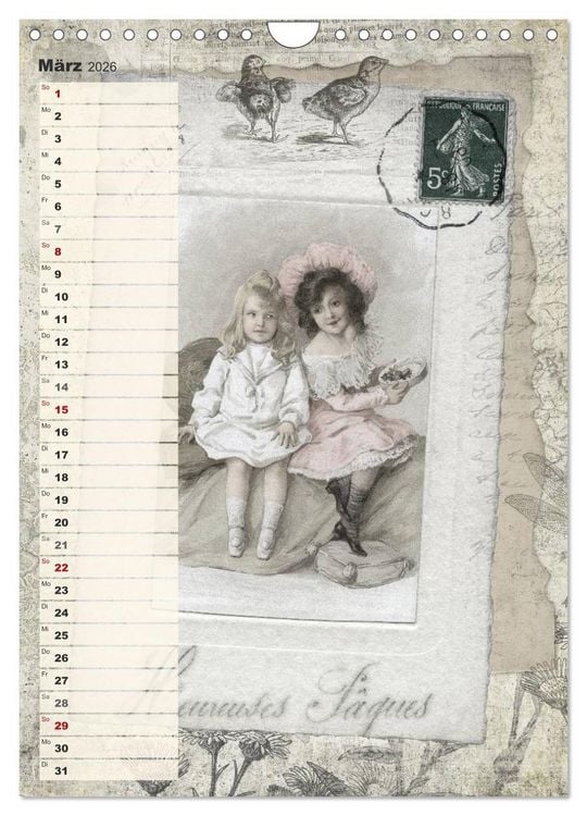 Produktbild: Vintage Welten (Wandkalender 2026 DIN A4 hoch), CALVENDO Monatskalender