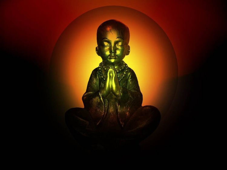 Produktbild: CALVENDO Puzzle Buddha im Gebet | 1000 Teile Lege-Gr&ouml;&szlig;e 64x48cm Foto-Puzzle f&uuml;r gl&uuml;ckliche Stunden