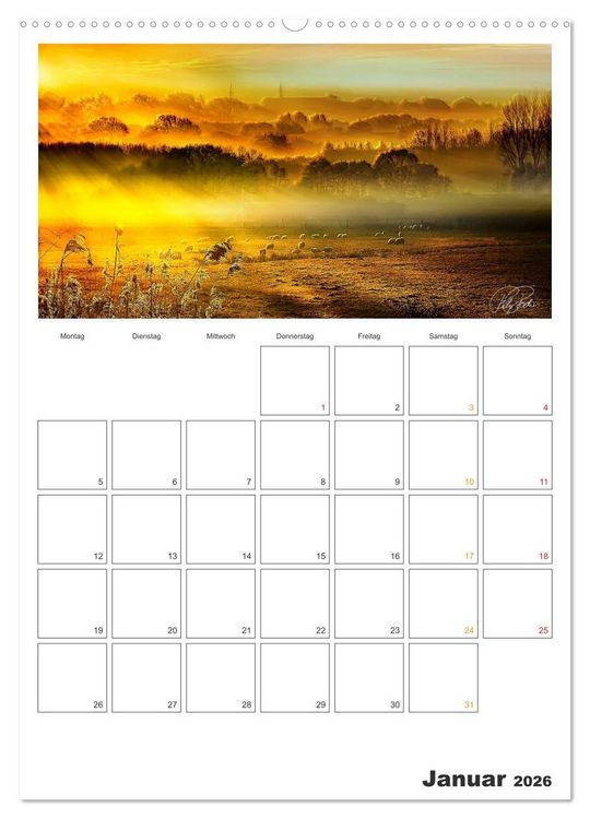 Produktbild: Terminplaner - Zwischenwelten, Zeiten zwischen Tag und Nacht (Wandkalender 2026 DIN A2 hoch), CALVENDO Monatskalender