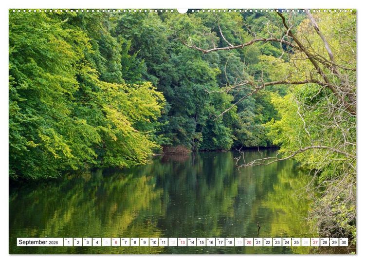 Produktbild: B&auml;che, Fl&uuml;sse, Seen - Wasser in der Eifel (Wandkalender 2026 DIN A2 quer), CALVENDO Monatskalender