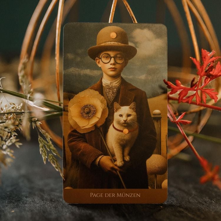Produktbild: Christephania Tarot - 78 farbige Tarotkarten und ein 176-seitiges Booklet mit Deutungen und Legungen (nostalgisches, hochwertiges Tarotdeck)