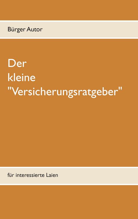 Produktbild: Der kleine "Versicherungsratgeber"