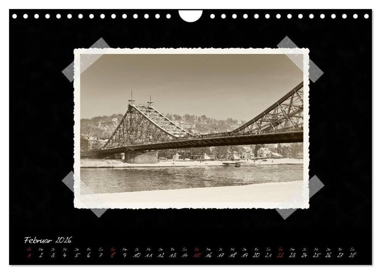 Produktbild: Dresden - Ein Kalender mit Fotografien wie aus einem alten Fotoalbum (Wandkalender 2026 DIN A4 quer), CALVENDO Monatskalender