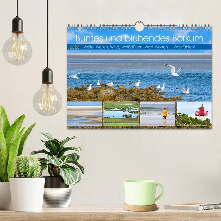 Produktbild: Buntes und bl&uuml;hendes Borkum (Wandkalender 2026 DIN A4 quer), CALVENDO Monatskalender