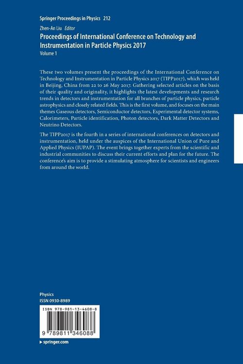 Produktbild: Proceedings of International Conference on Technology and Instrumentation in Particle Physics 2017