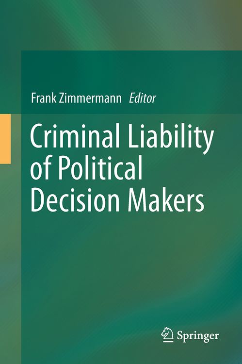 Produktbild: Criminal Liability of Political Decision-Makers