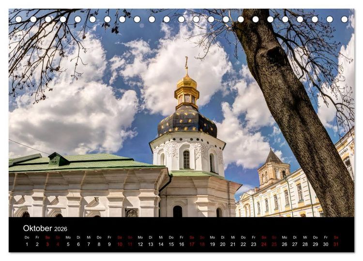 Produktbild: Unterwegs in Kiew (Tischkalender 2026 DIN A5 quer), CALVENDO Monatskalender