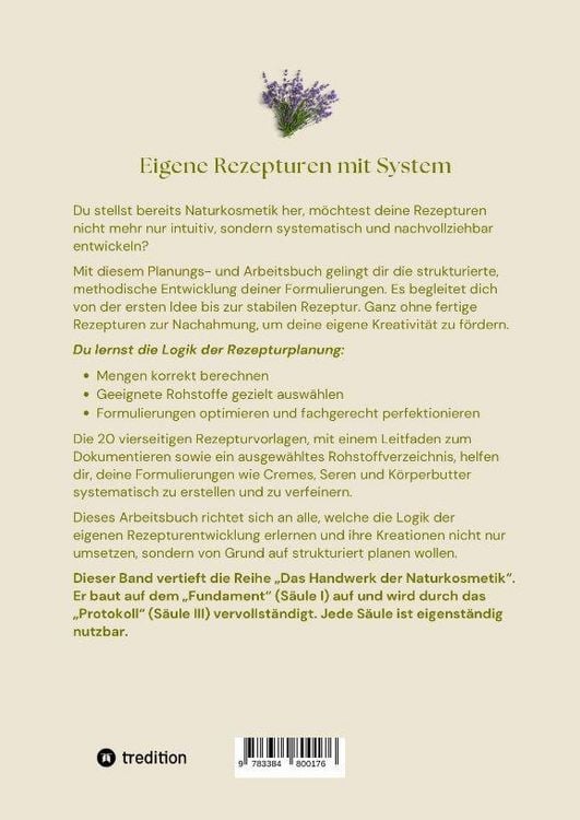 Produktbild: Naturkosmetik - Die Rezeptur-Logik - S&auml;ule II - Eigene Rezepte entwickeln