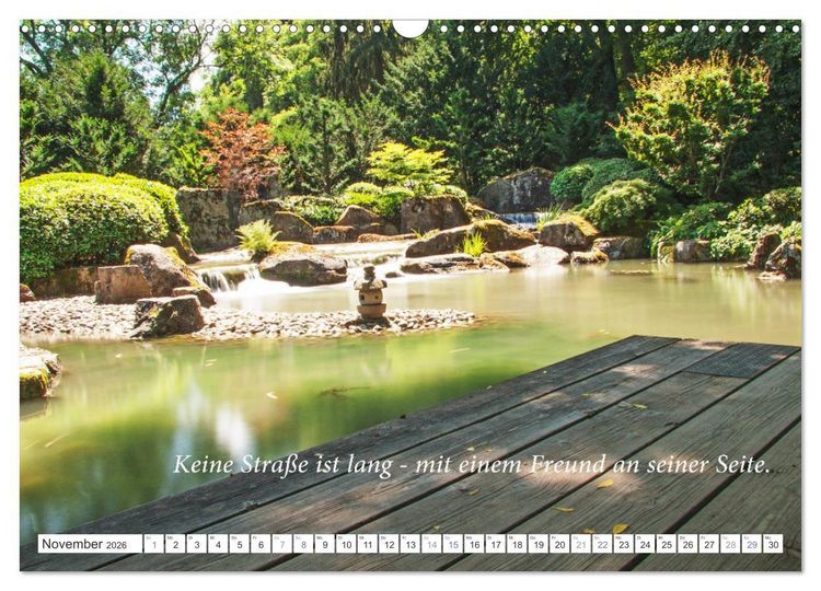 Produktbild: Stille. Japanische Gartenkunst und Weisheiten (Wandkalender 2026 DIN A3 quer), CALVENDO Monatskalender