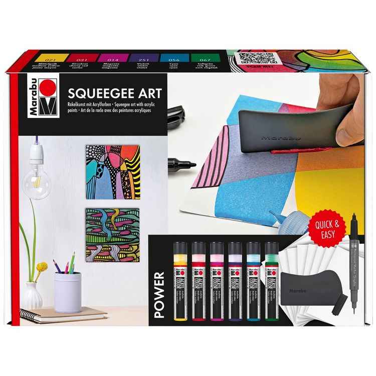 Produktbild: Marabu Acryl Color Squeegee Art Set Power 6x 25ml
