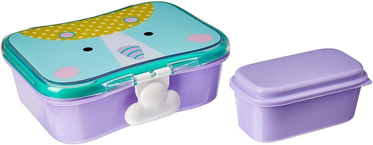 Produktbild: Du wirst dieses bunte, 4-teilige Set lieben, das sich hervorragend eignet, um das Pausenbrot in die Schule oder einen Snack in den Park mitzunehmen. Das Set f&uuml;r &bdquo;gro&szlig;e Kinder&ldquo; f&ouml;rdert das selbstst&auml;ndige Essen und enth&auml;lt einen kleineren Snackbeh&auml;lter