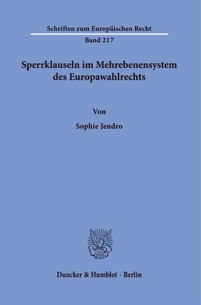 Produktbild: Sperrklauseln im Mehrebenensystem des Europawahlrechts.