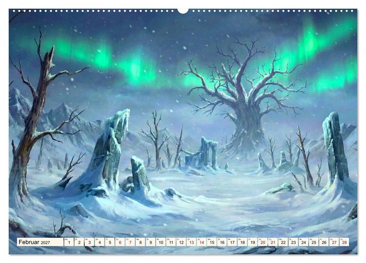 Produktbild: Welten der Literatur - Zw&ouml;lf Zust&auml;nde des Imagin&auml;ren (hochwertiger Premium Wandkalender 2027 DIN A2 quer), Kunstdruck in Hochglanz