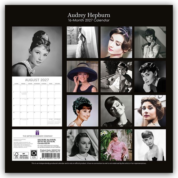 Produktbild: Audrey Hepburn 2027 &ndash; 16-Monatskalender
