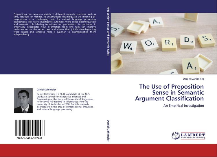 Produktbild: The Use of Preposition Sense in Semantic Argument Classification