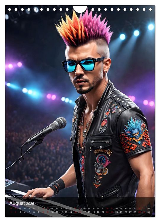 Produktbild: Rockstars - Live on Stage (Wandkalender 2026 DIN A4 hoch), CALVENDO Monatskalender