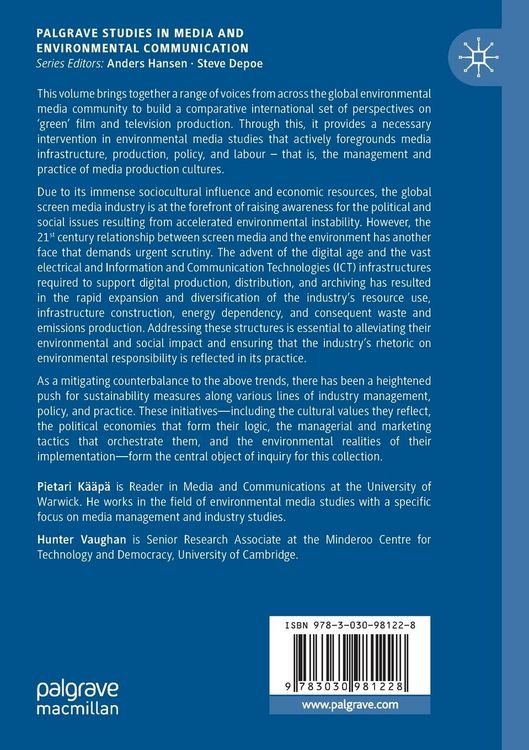 Produktbild: Film and Television Production in the Age of Climate Crisis
