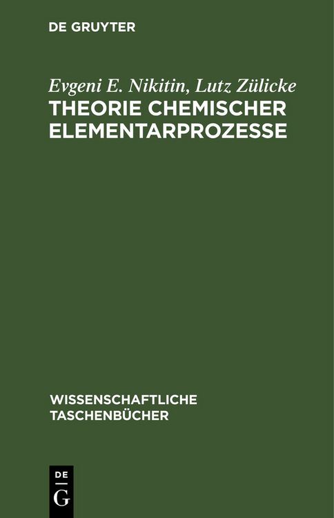 Produktbild: Theorie chemischer Elementarprozesse