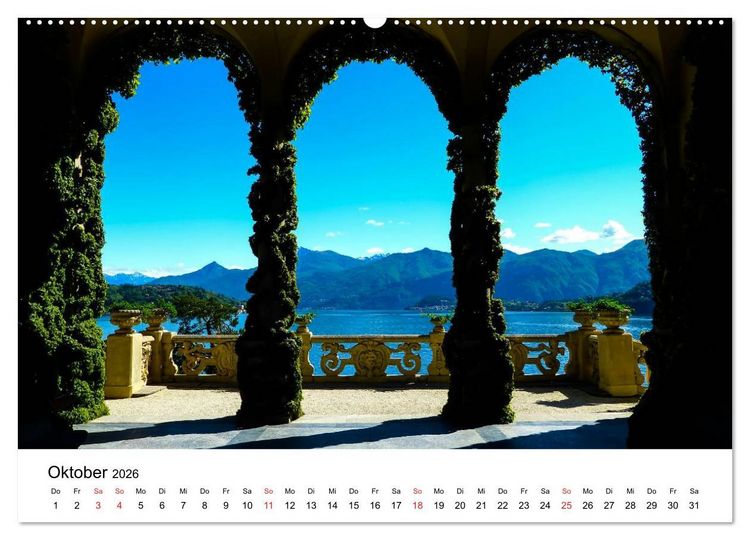 Produktbild: Impressionen vom Comer See (hochwertiger Premium Wandkalender 2026 DIN A2 quer), Kunstdruck in Hochglanz
