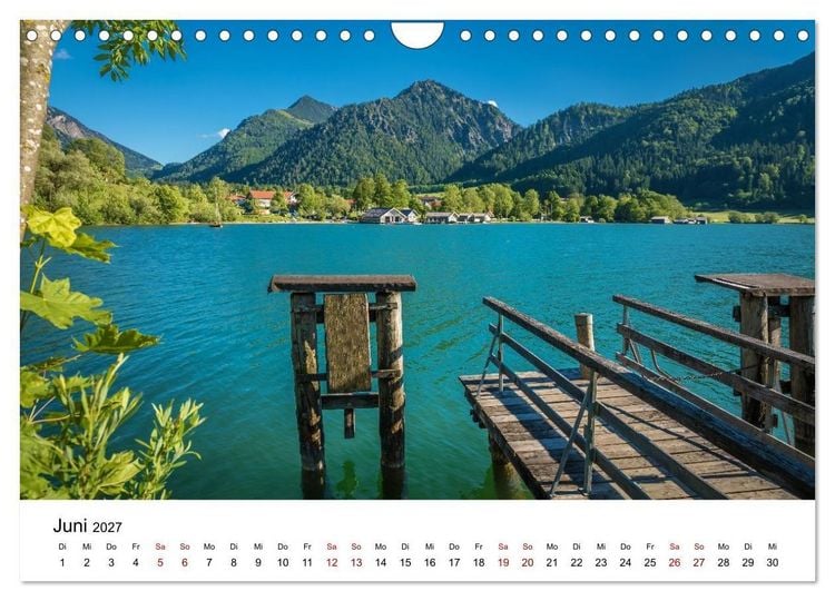 Produktbild: Bayerische Seen - Wo die Berge das Wasser ber&uuml;hren (Wandkalender 2027 DIN A4 quer), CALVENDO Monatskalender