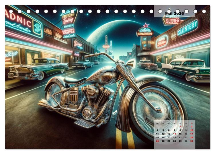 Produktbild: Custom Dreams - Showbike Wonders (Tischkalender 2026 DIN A5 quer), CALVENDO Monatskalender