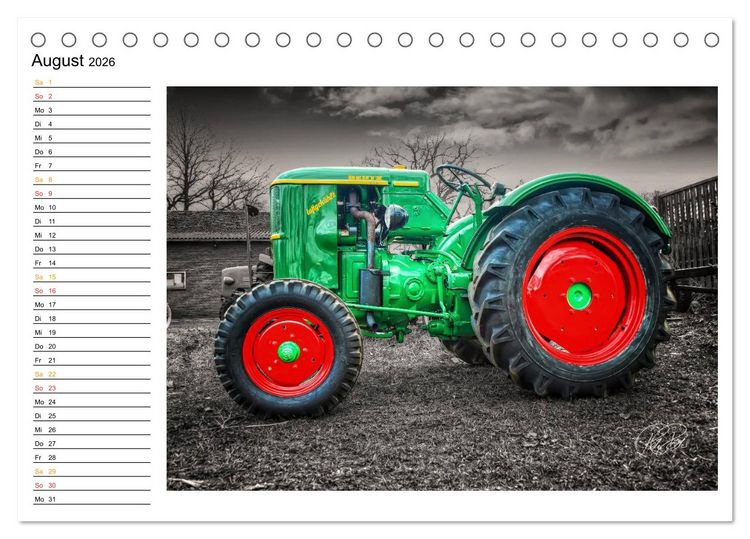 Produktbild: Trecker - Oldtimer / Geburtstagskalender (Tischkalender 2026 DIN A5 quer), CALVENDO Monatskalender