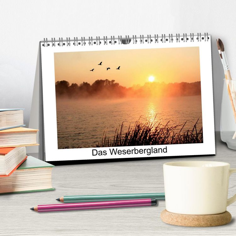 Produktbild: Das Weserbergland (Tischkalender 2026 DIN A5 quer), CALVENDO Monatskalender
