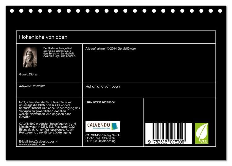 Produktbild: Hohenlohe von oben (Tischkalender 2026 DIN A5 quer), CALVENDO Monatskalender