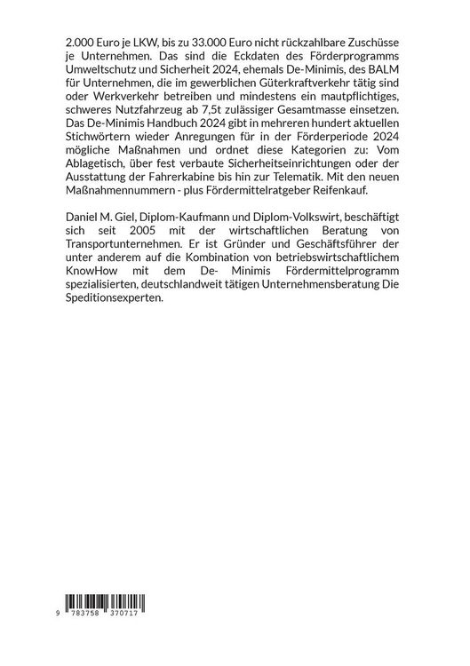 Produktbild: Das De-Minimis 2024 Handbuch
