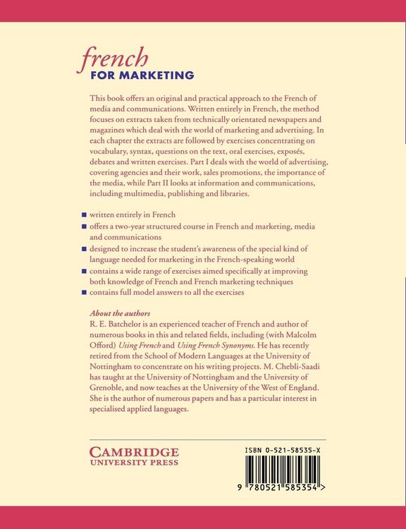 Produktbild: French for Marketing